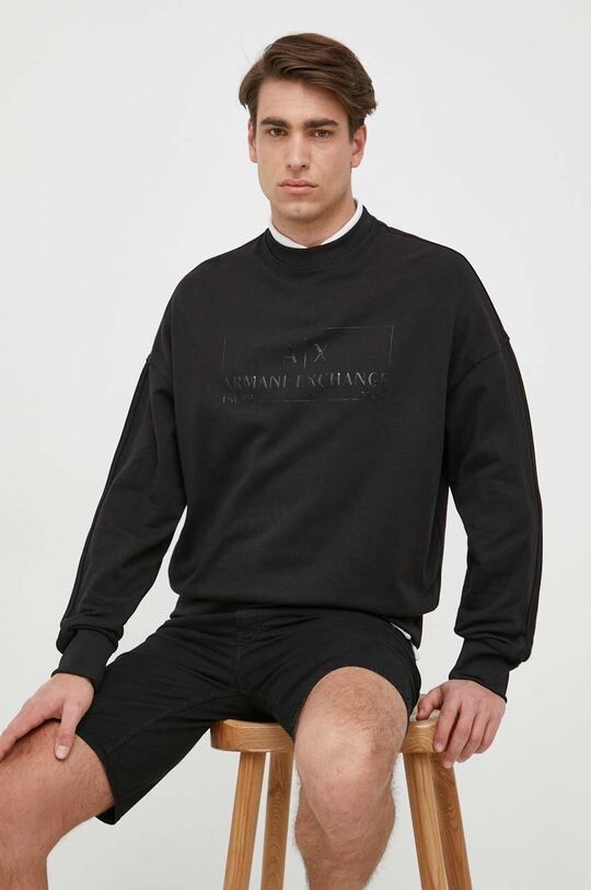 

Толстовка из хлопка Armani Exchange, черный