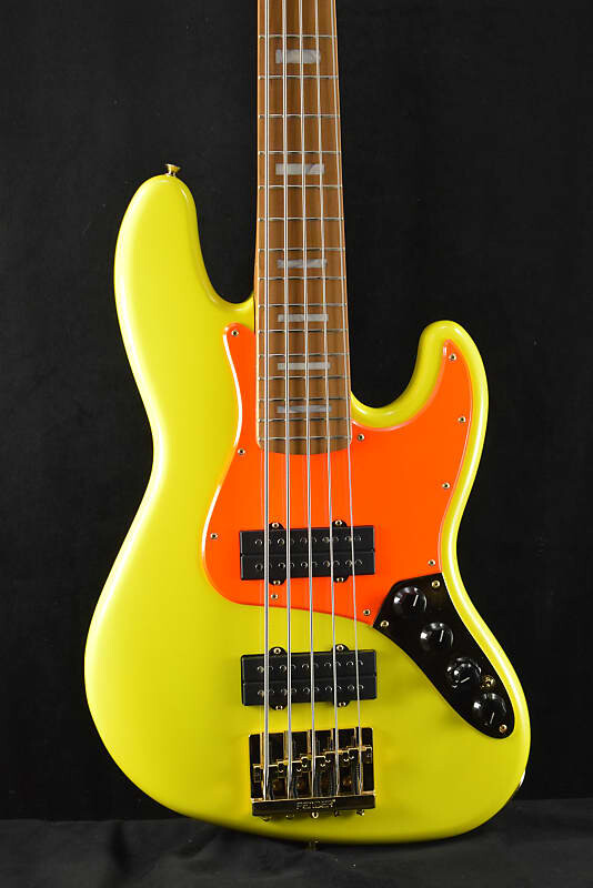 

Басс гитара Fender MonoNeon Jazz Bass V Neon Yellow Maple Fingerboard