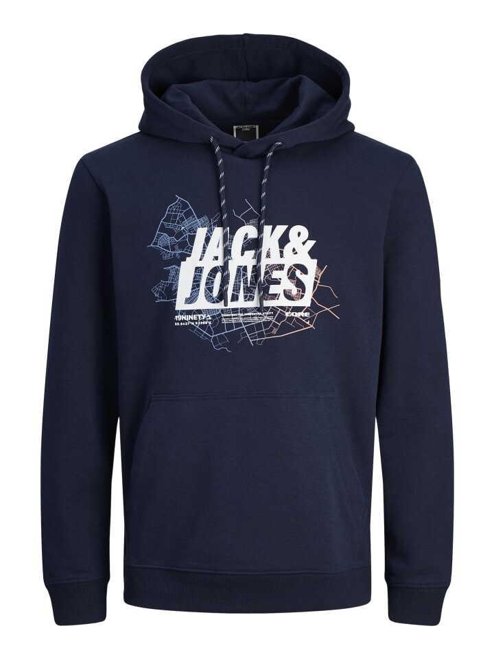 

Худи Jack & Jones Map, темно-синий