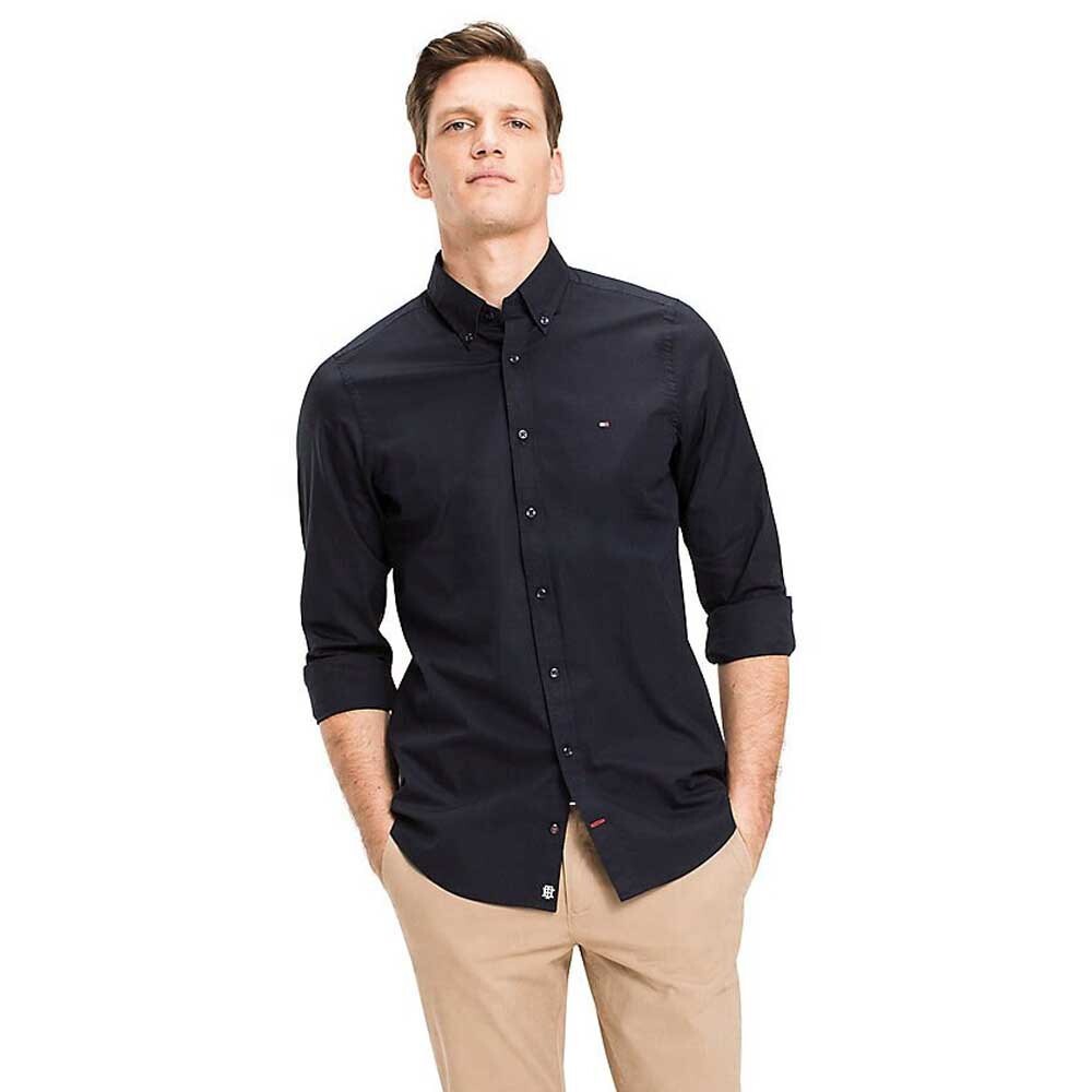 

Рубашка с длинным рукавом Tommy Hilfiger Core Stretch Slim Poplin, синий
