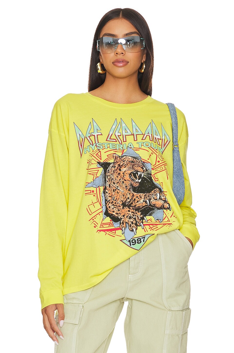 

Футболка DAYDREAMER Def Leppard Animal Long Sleeve Merch, цвет Lemon Tonic