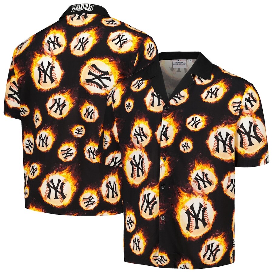 

Рубашка PLEASURES New York Yankees, черный