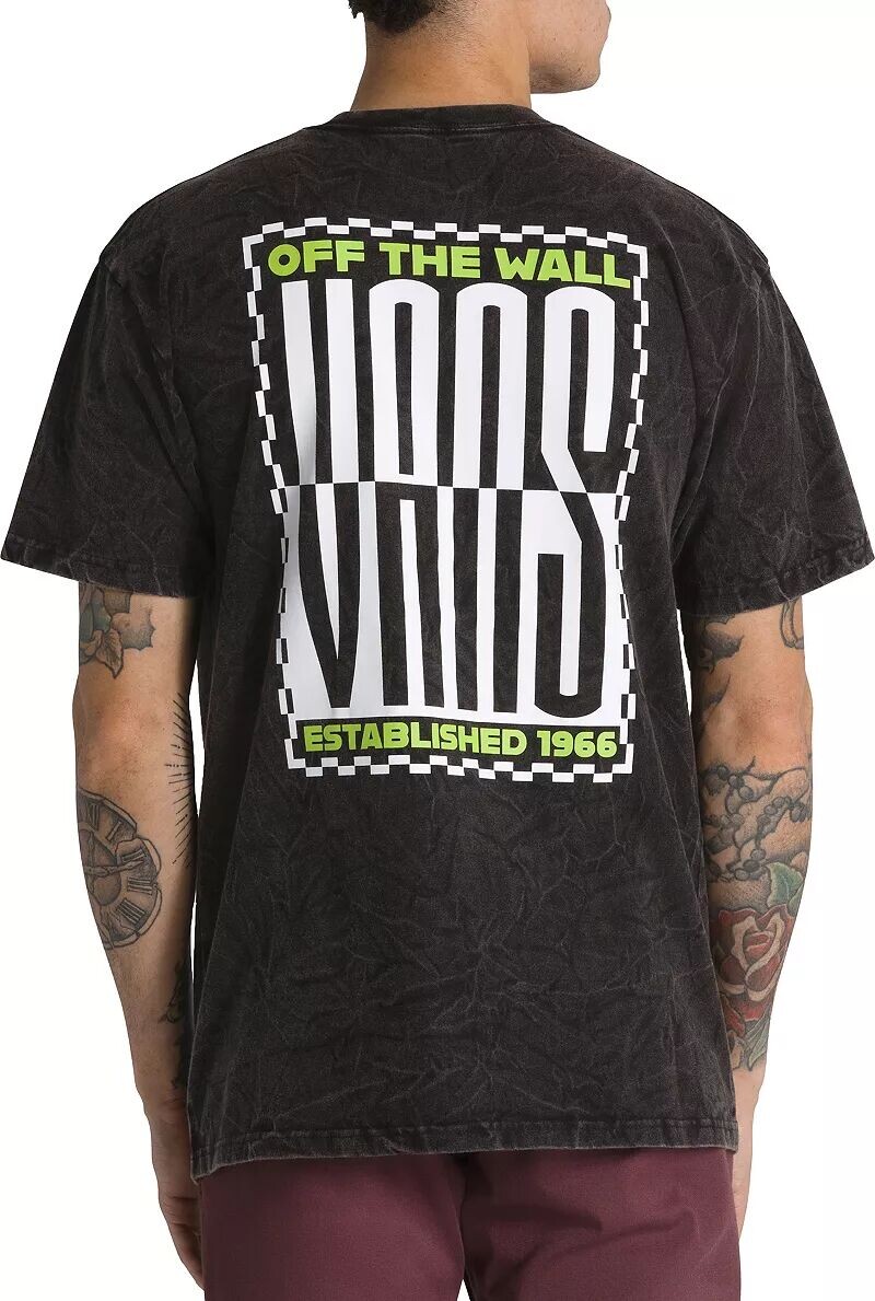 

Мужская футболка с логотипом Vans Stacked Tie Dye, черный