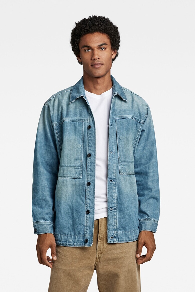 

Джинсовая рубашка с потертым эффектом G-Star Raw, белый