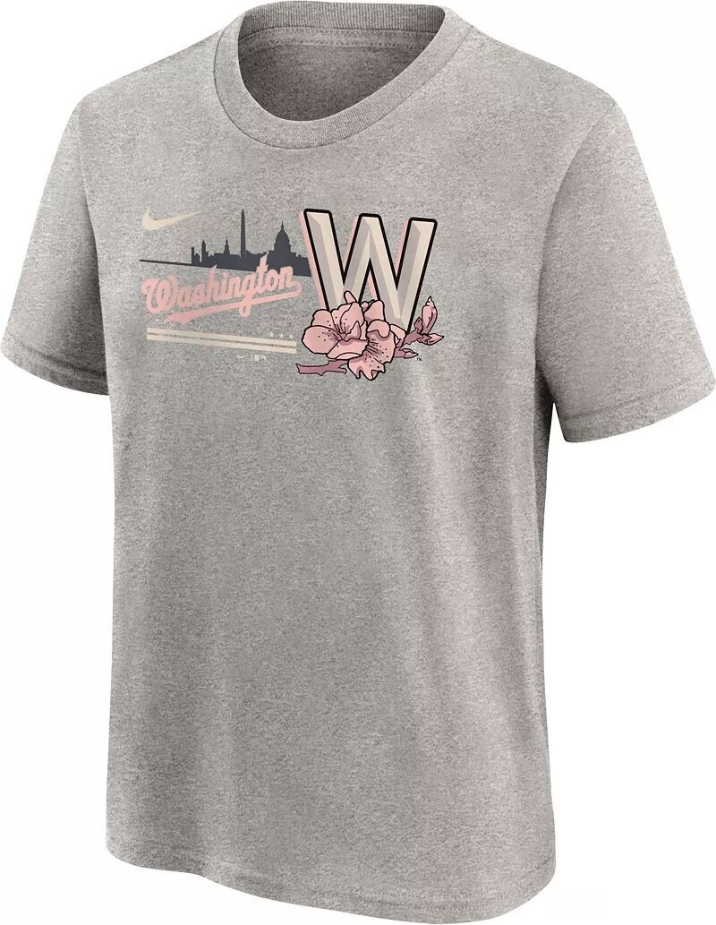 

Серая футболка с графическим рисунком Nike Youth Washington Nationals City Connect