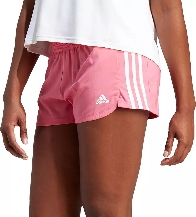 

Женские тканые шорты Adidas Pacer с 3 полосками, розовый