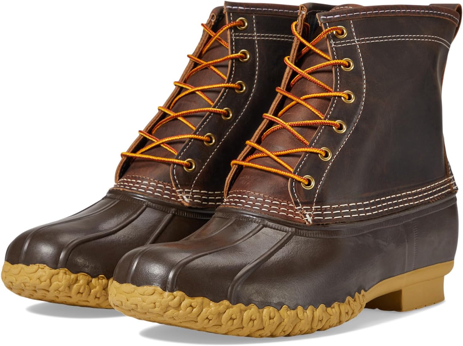 Зимние ботинки Bean Boot 8 Leather Primaloft Flannel Lined L.L.Bean, цвет Classic Brown/Bean Boot Brown/Gum/Iron резиновая обувь viking полусапоги classic kids boot