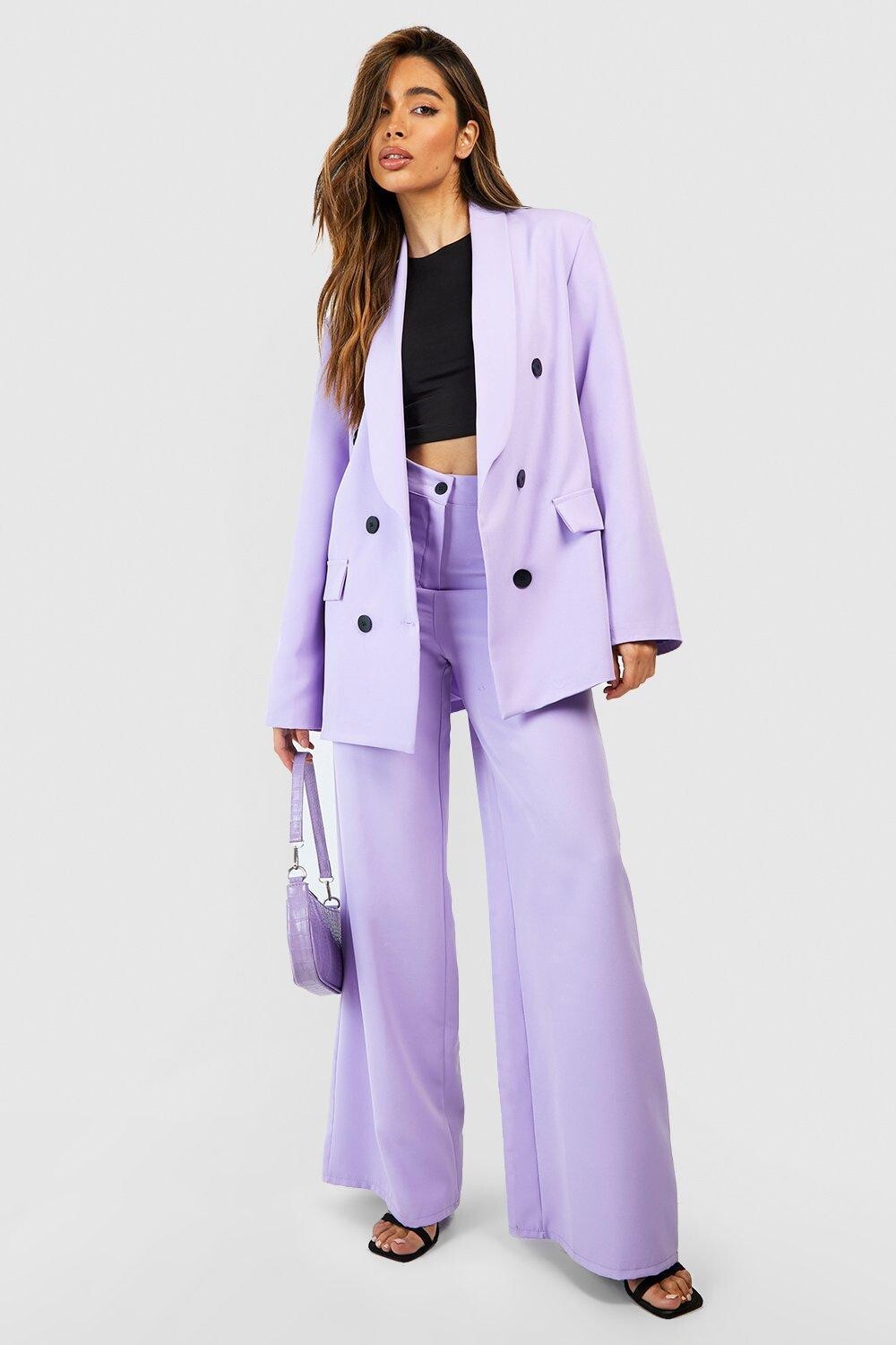

Широкие брюки Boohoo, сиреневый, Фиолетовый
