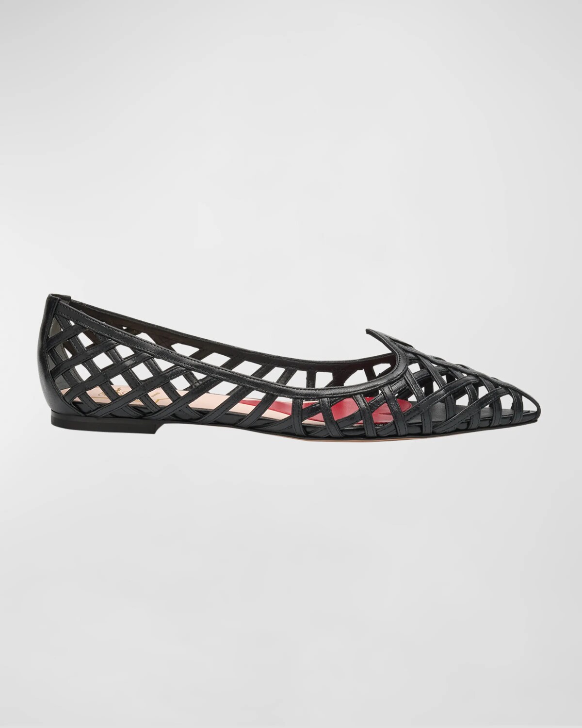 

Кожаные балетки I Love Vivier с клеточкой Roger Vivier, цвет Nero