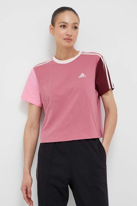 

Футболка Adidas из хлопка adidas, розовый