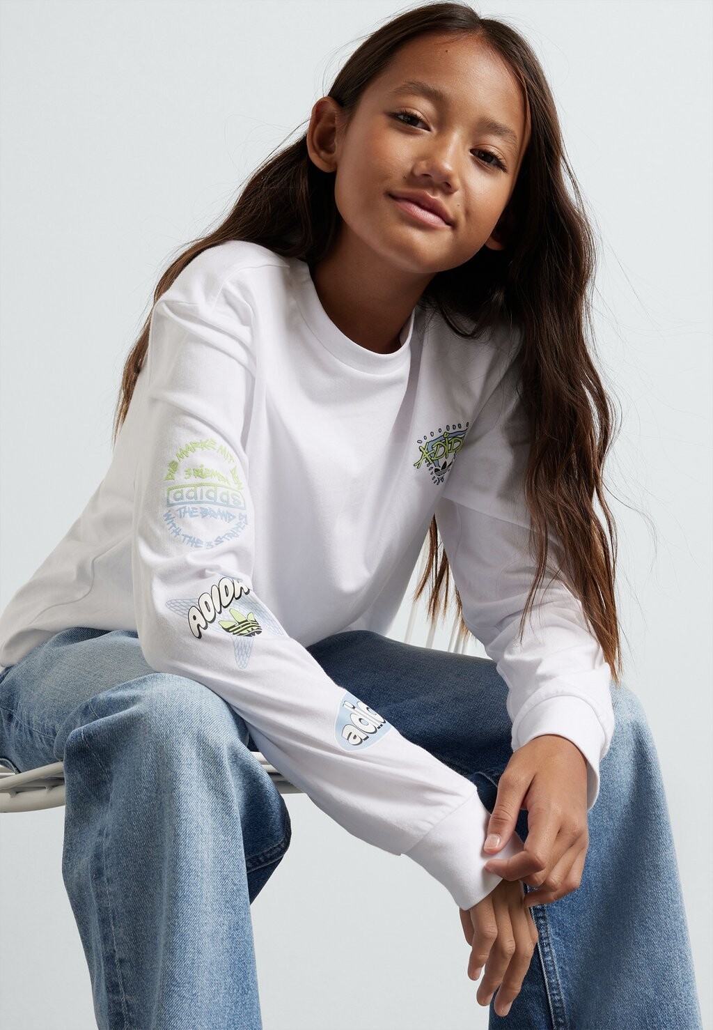 

Футболка с длинным рукавом Longsleeve Junior Unisex adidas Originals, белый
