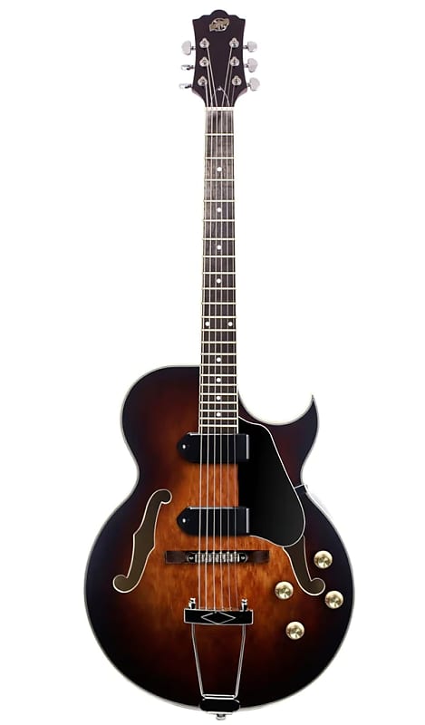 Электрогитара Eastwood EG-P90 Archtop Basswood Maple Veneer Body Set Maple Neck 6-String Electric Guitar w/Hardshell Case