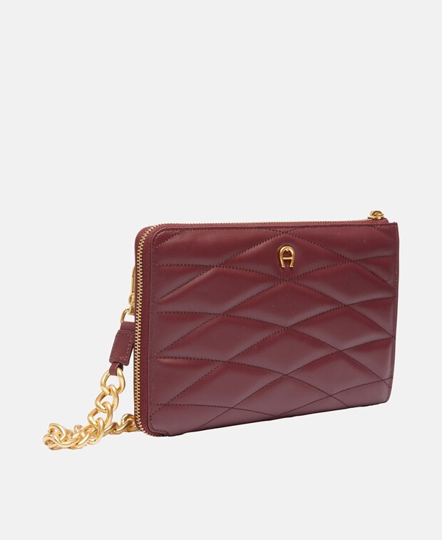 

Кожаная сумка через плечо Aigner, бордо
