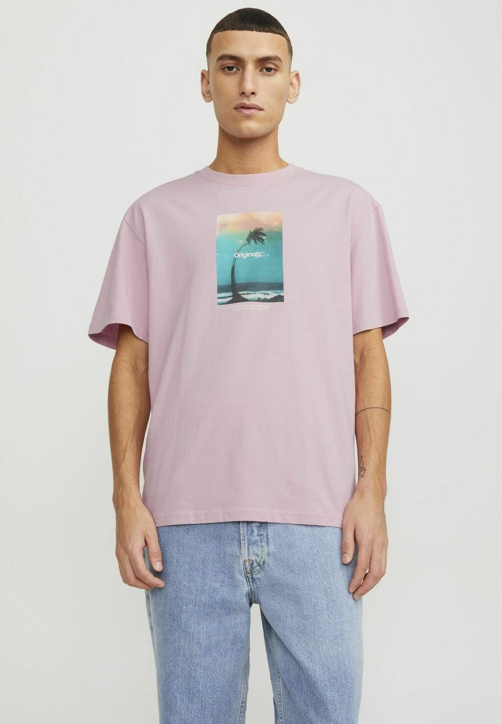 

Футболка с принтом Picture Ss Crew Neck Sn Jack & Jones, цвет pink nectar