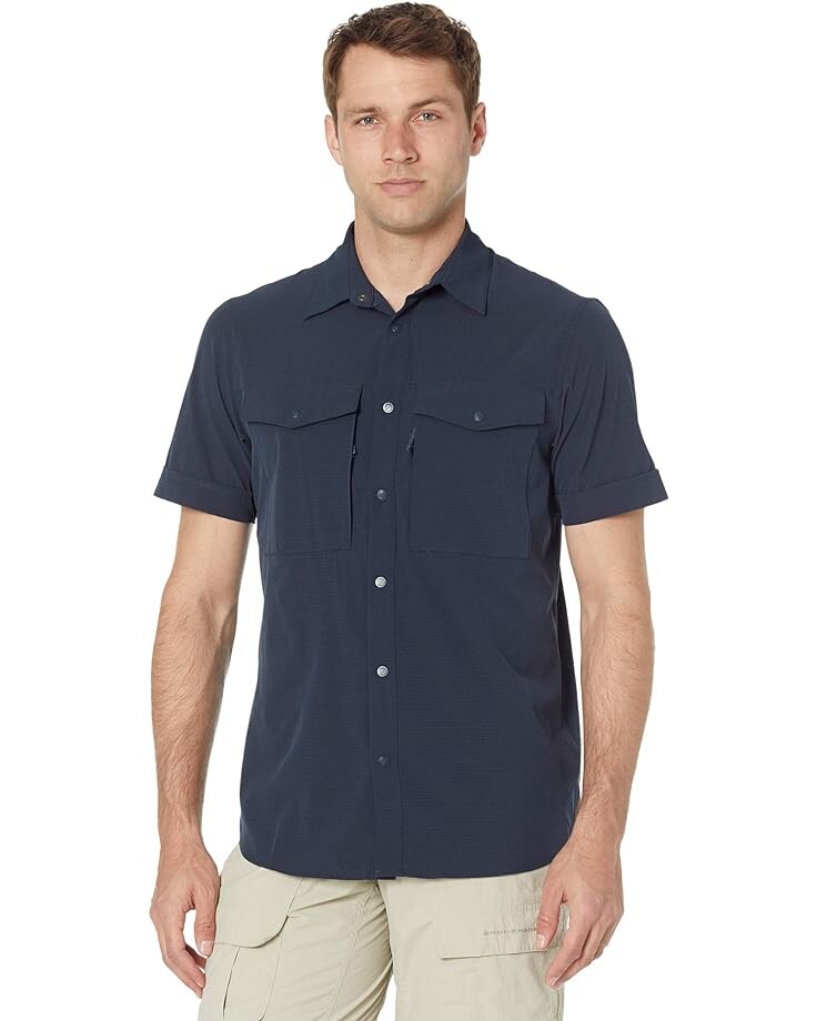 

Рубашка Fjällräven Abisko Trekking Short Sleeve Shirt, нави