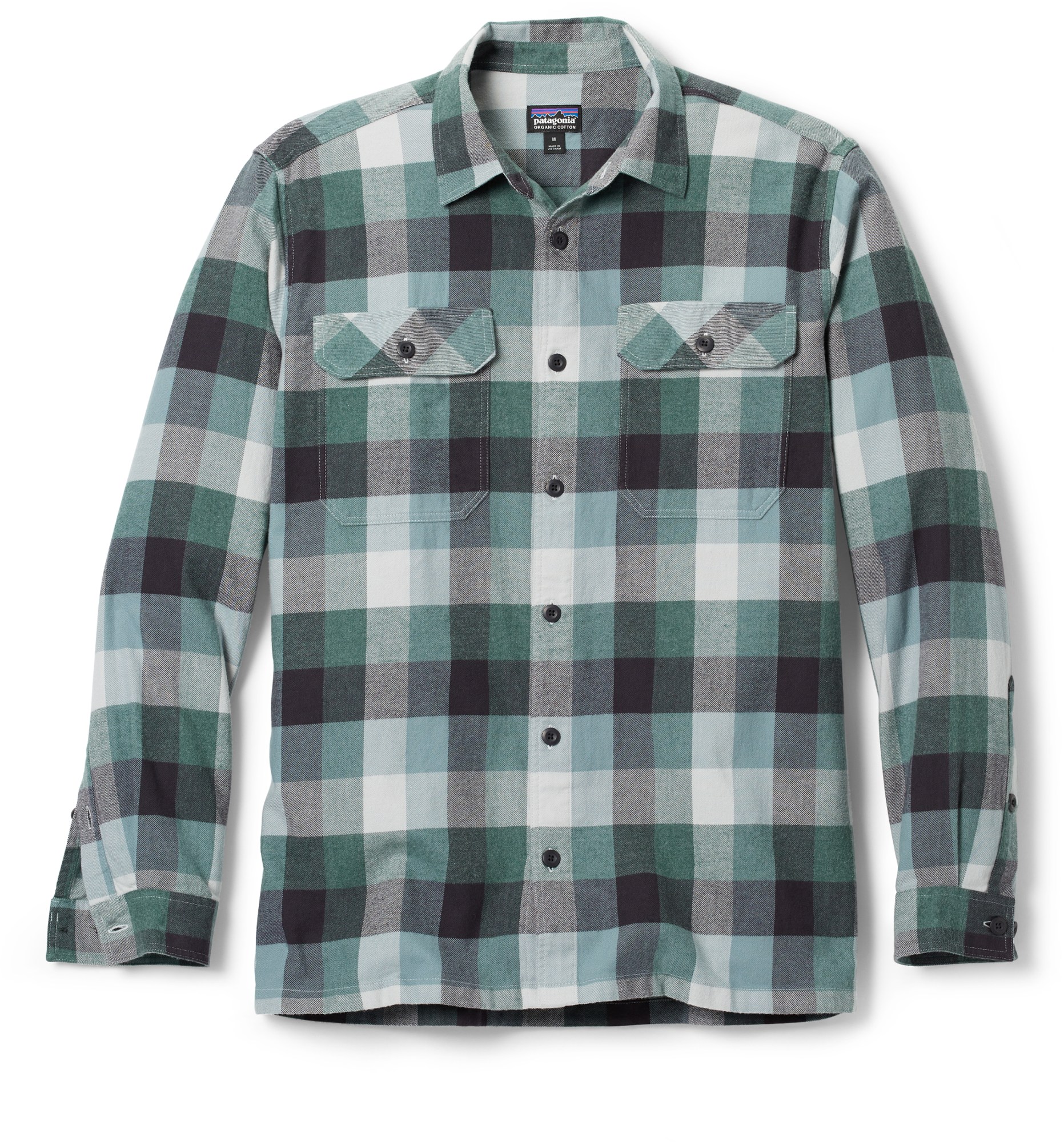 Фланелевая рубашка средней плотности Fjord с длинными рукавами — мужская Patagonia, зеленый новинка 2022 мужская фланелевая рубашка в клетку весна осень мужская повседневная рубашка с длинными рукавами размеры сша s m l xl 2xl