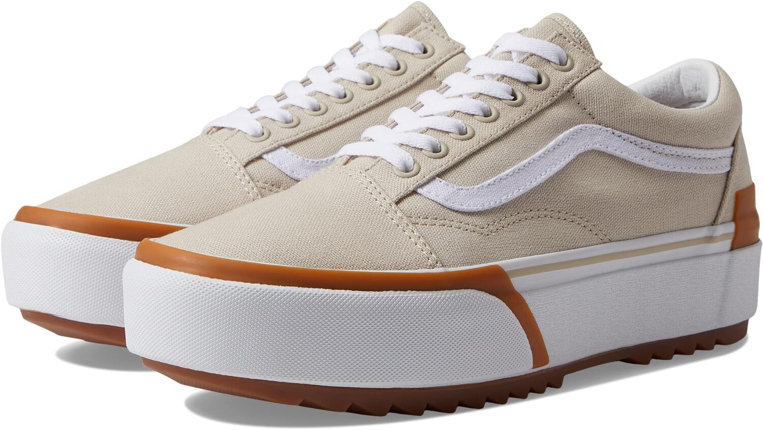 

Кроссовки Old Skool Stacked Vans, цвет Canvas French Oak