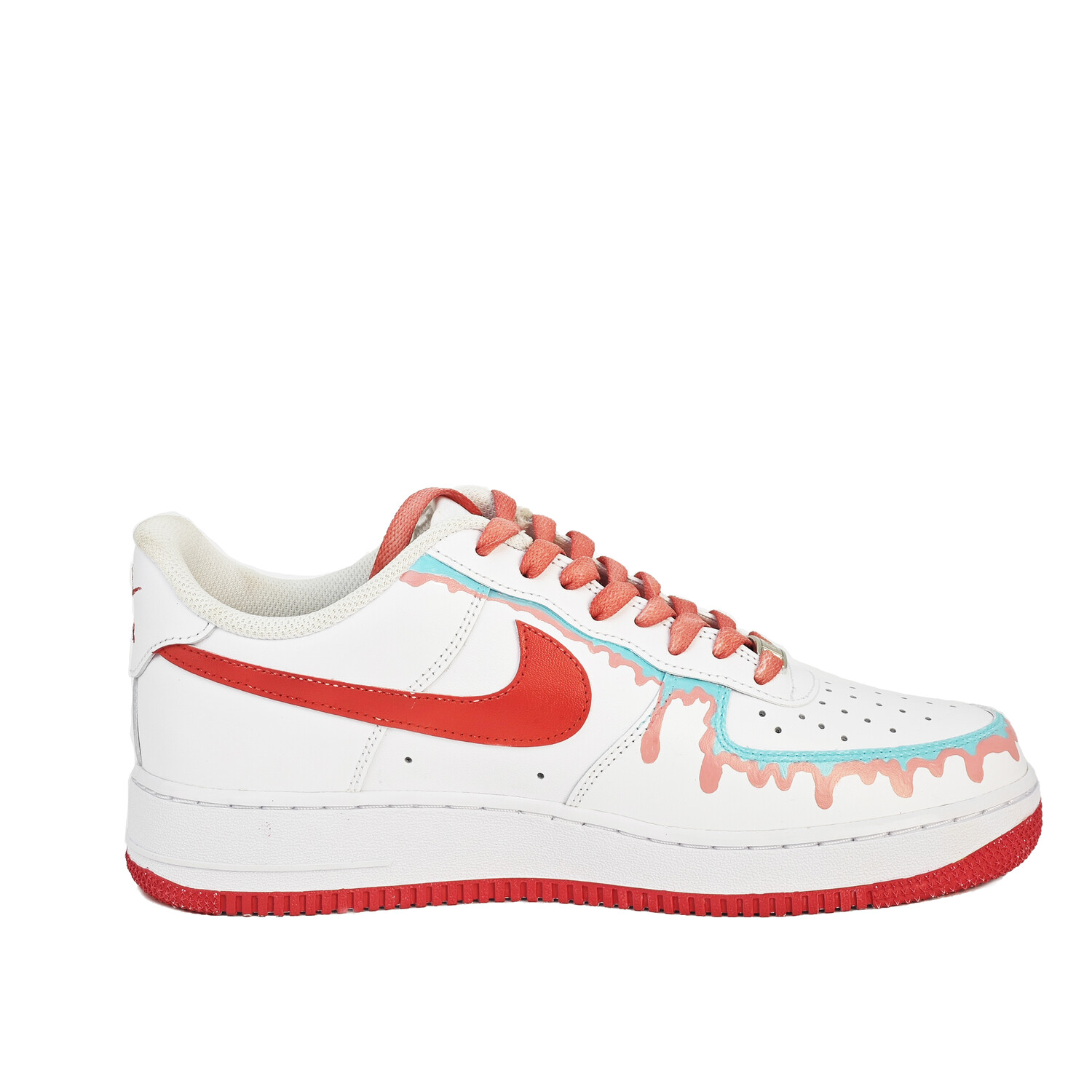 

Кроссовки Nike Air Force 1 Skateboarding Shoes Unisex Low-top White/Red/Blue, цвет Rose