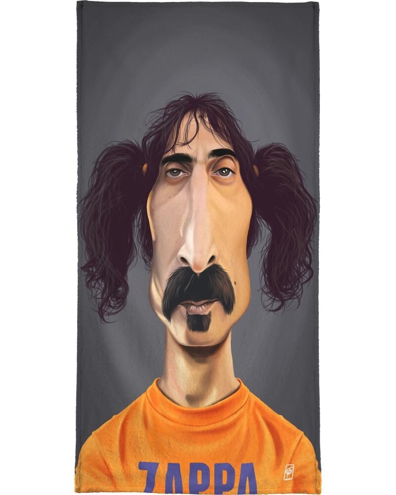 

Полотенце для ванной Juniqe Frank Zappa, цвет Orange & Schwarz