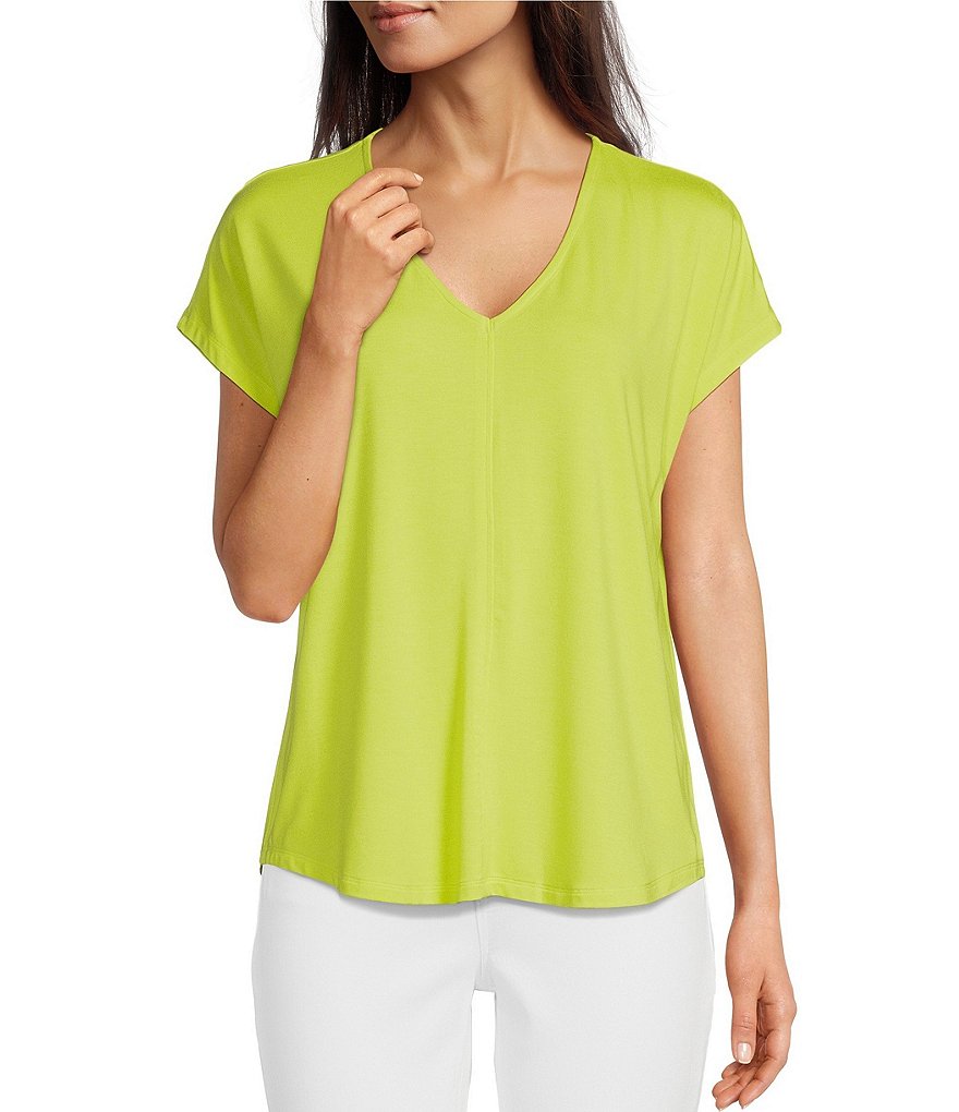 Трикотажная рубашка с короткими рукавами и V-образным вырезом Gibson & Latimer, зеленый