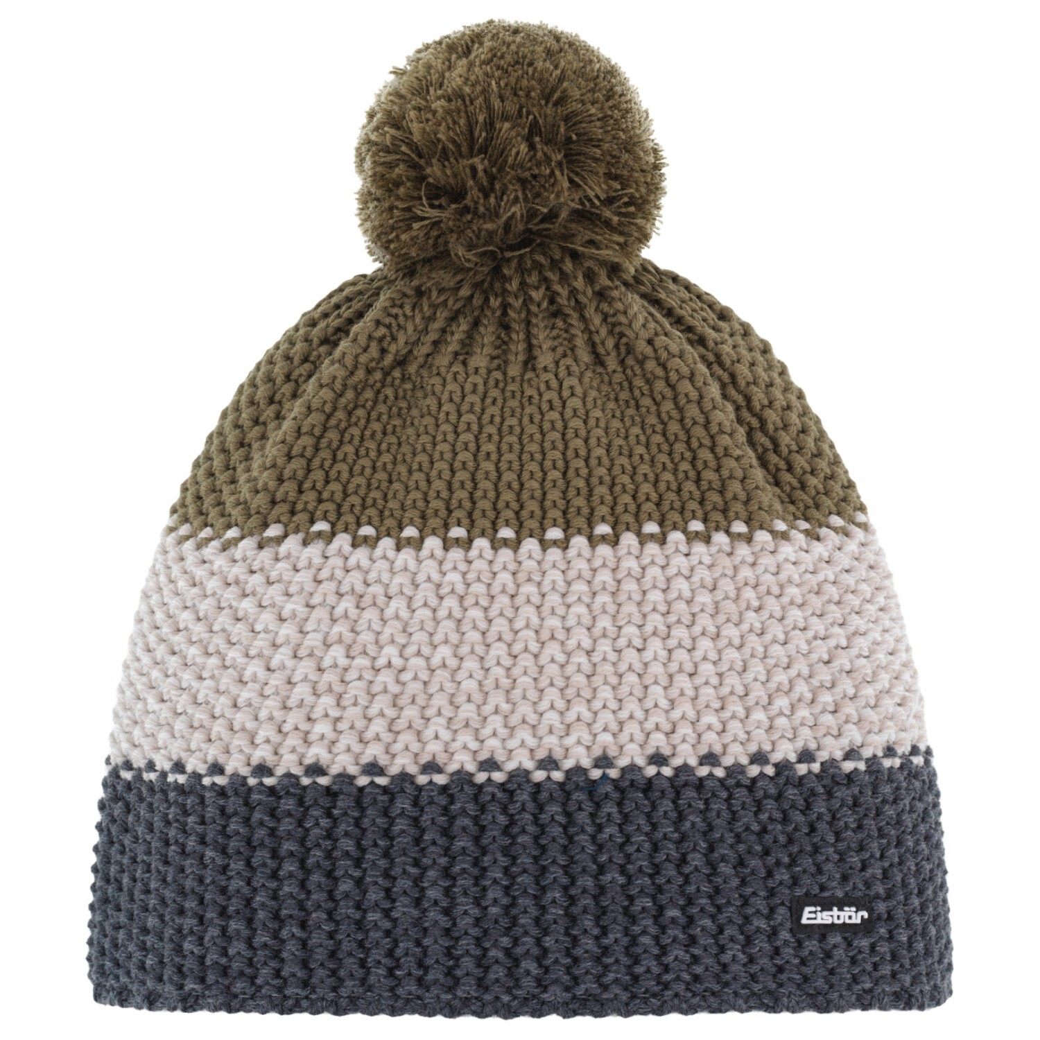 

Шапка Eisbär Star Pompon RL, цвет Grafit Meliert/Silver Meliert/Khaki Green