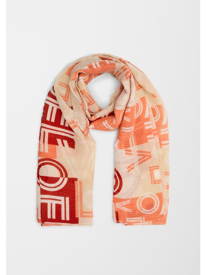 

Шарф s.Oliver, цвет beige/mehrfarbig/orange/rot