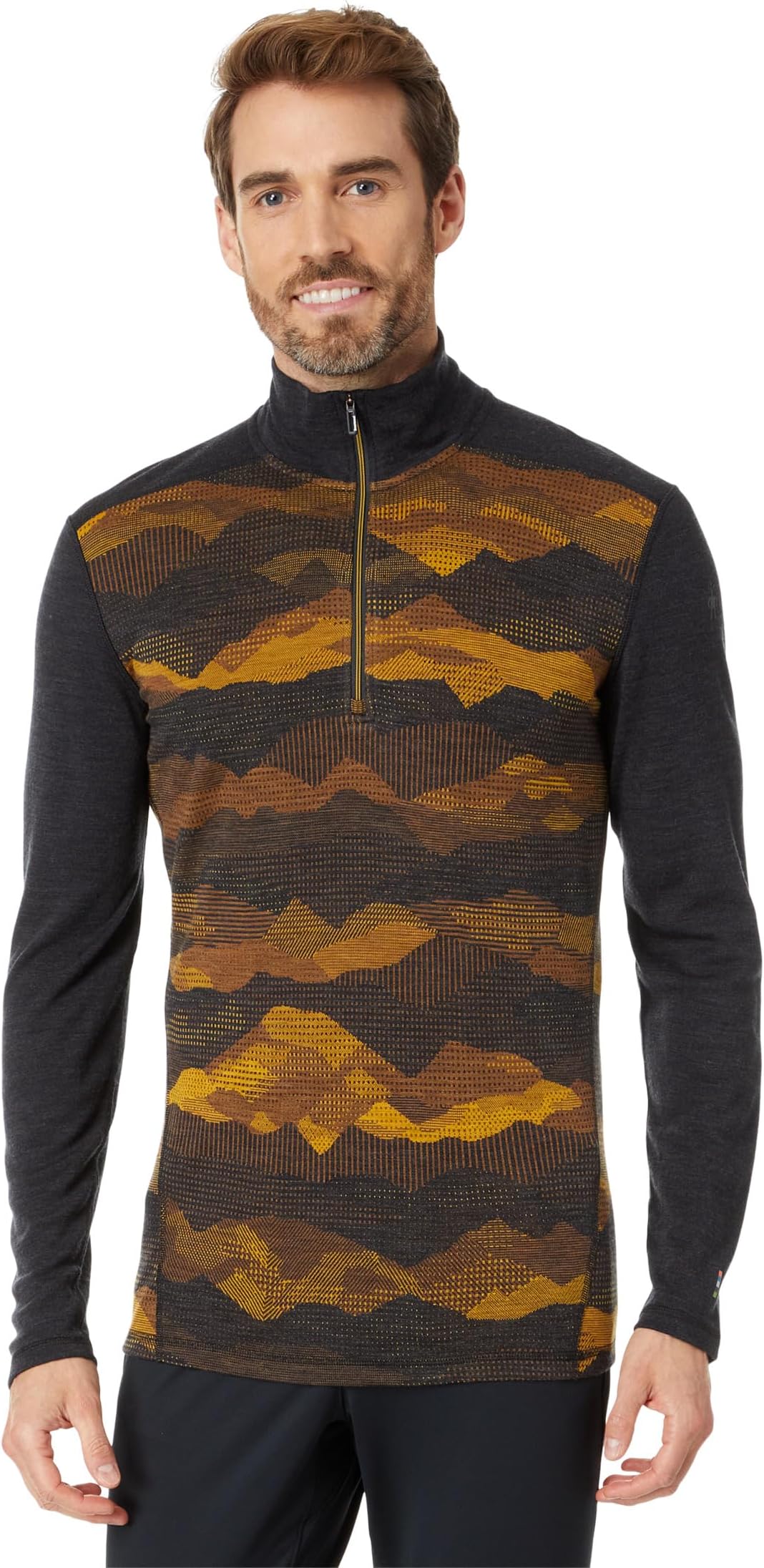 

Свитер Merino 250 Base Layer 1/4 Zip Smartwool, цвет Charcoal Mountain Scape