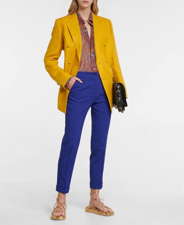 

Шерстяные брюки Etro, синий