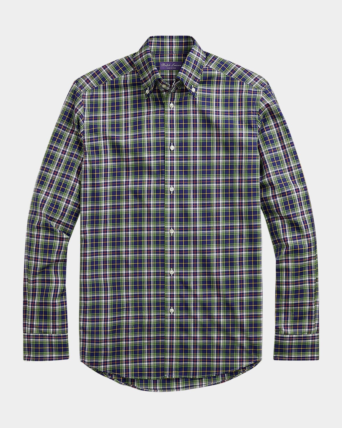 

Мужская рубашка из поплина в клетку Cameron Ralph Lauren Purple Label, цвет Navy Multi