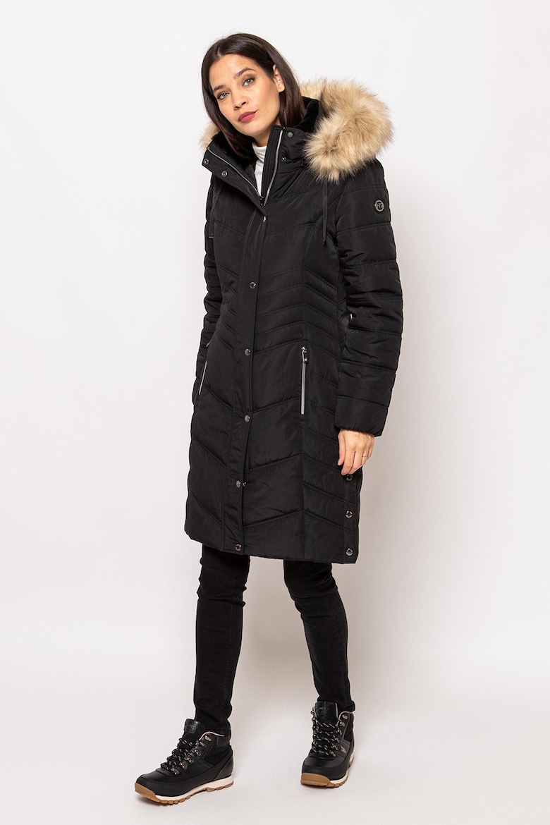 цена Зимняя стеганая куртка Нимби с капюшоном и эко-пухом Heavy Tools, черный