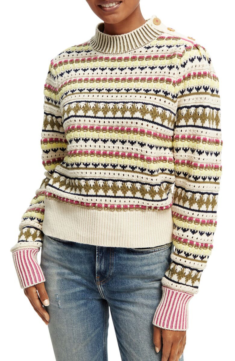 

Свитер со смешанной вязкой SCOTCH & SODA