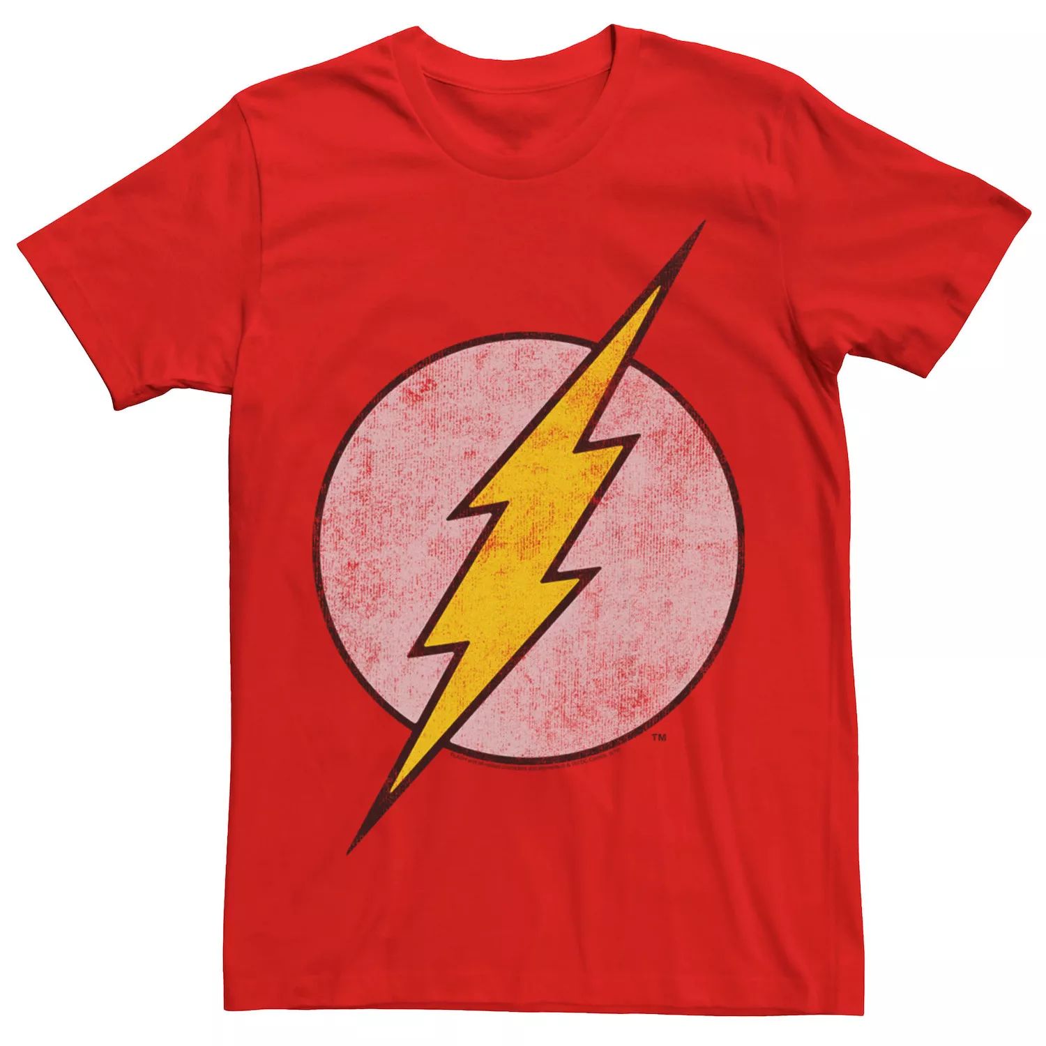 Мужская футболка с потертым логотипом The Flash Classic DC Comics