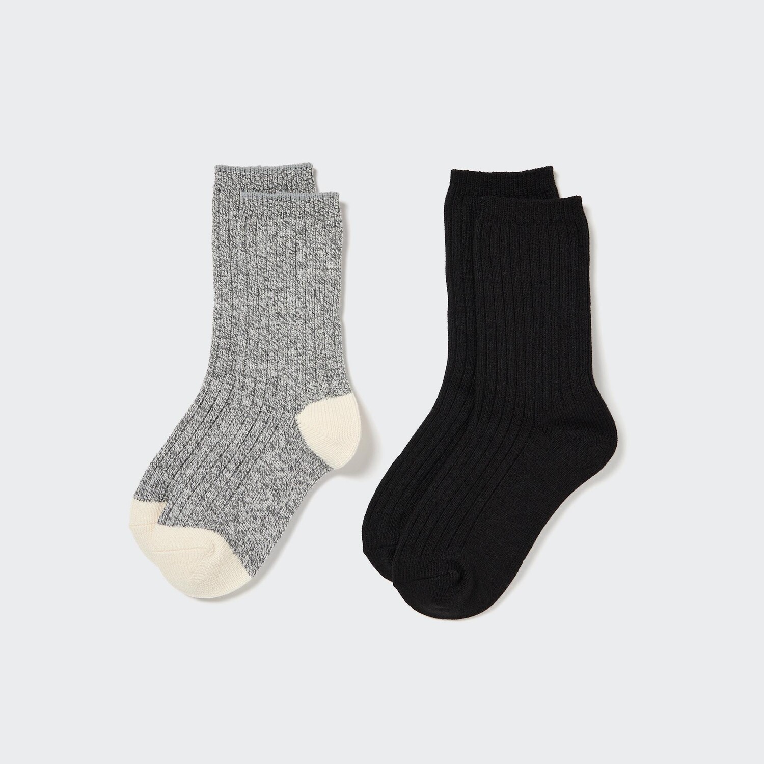 

Детские термоноски HEATTECH Melange (две пары) Uniqlo, серый