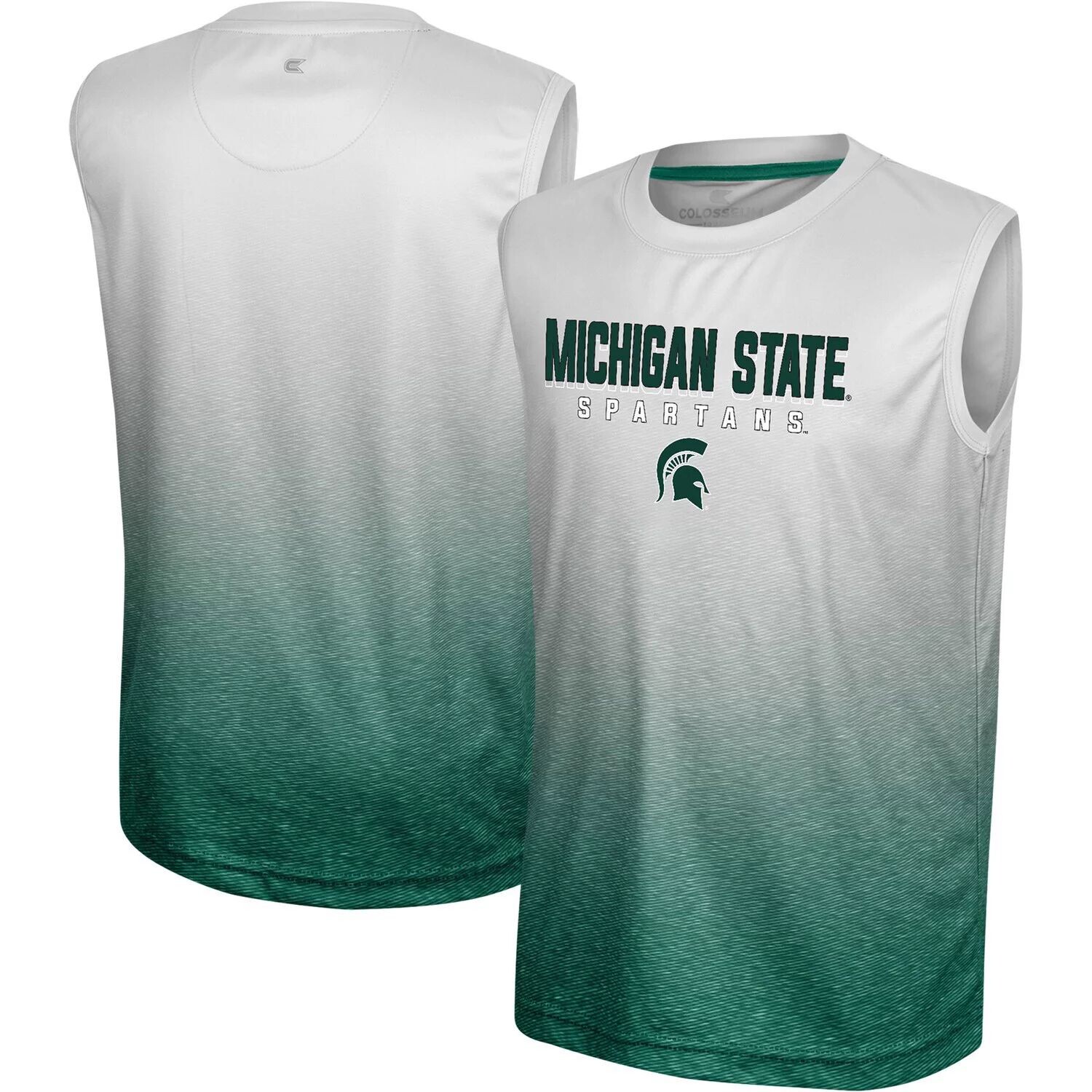 

Молодежная майка Colosseum White/Green Michigan State Spartans Max Colosseum