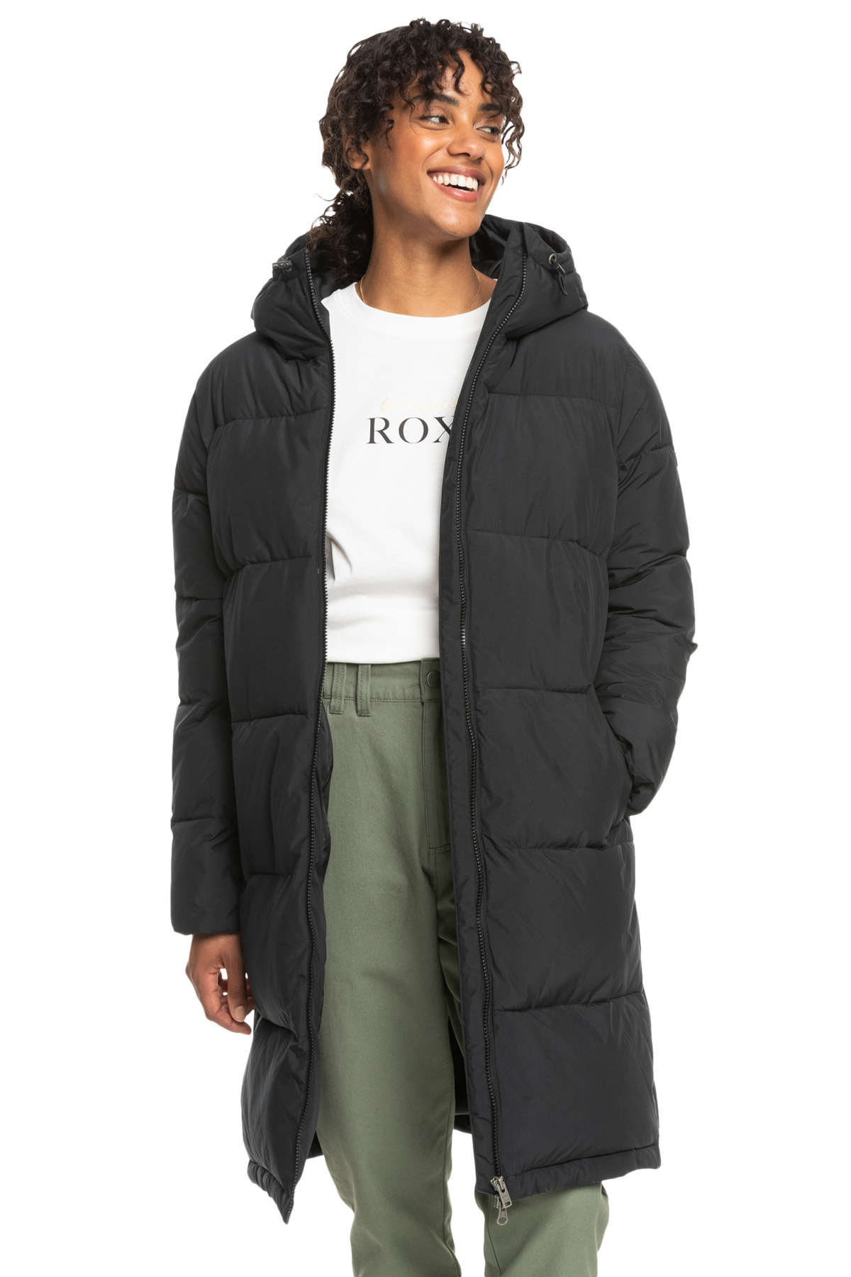 Куртка - Серый - Классический крой Roxy, серый куртка серый свободный крой roxy