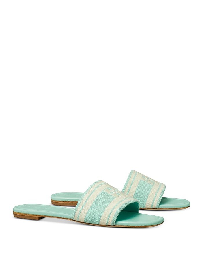 

Женские жаккардовые шлепанцы с двойной буквой T Tory Burch