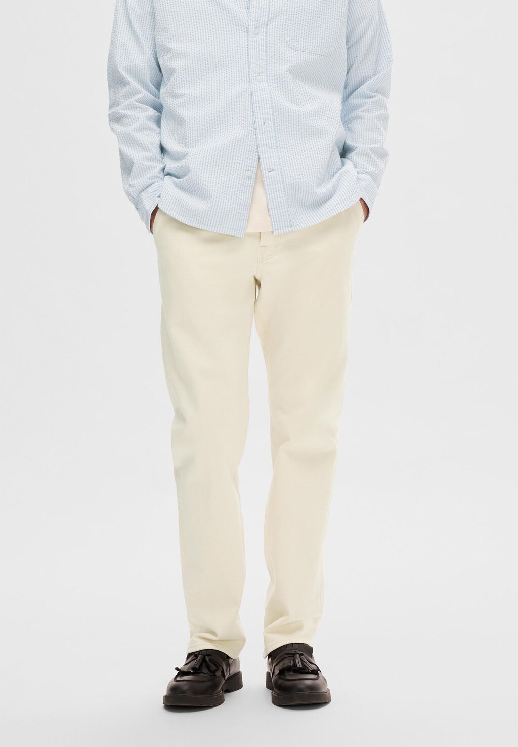 

Чиносы 196 STRAIGHT FIT Selected Homme, кремовый