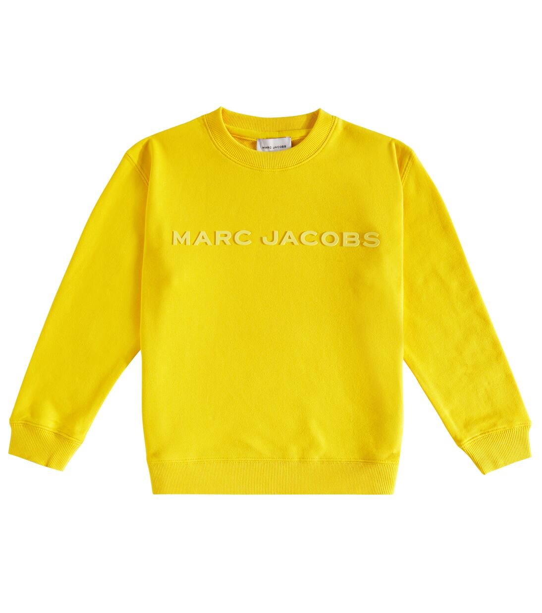 

Свитшот из хлопкового джерси с логотипом Marc Jacobs Kids, цвет gold yellow