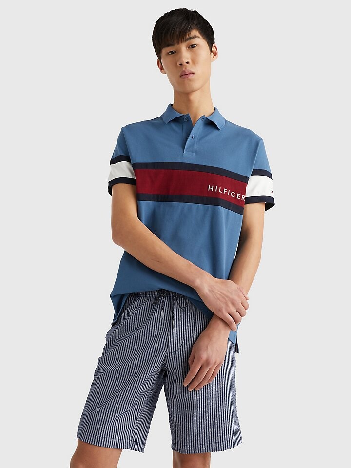 

Рубашка-поло с цветными блоками стандартной посадки Tommy Hilfiger