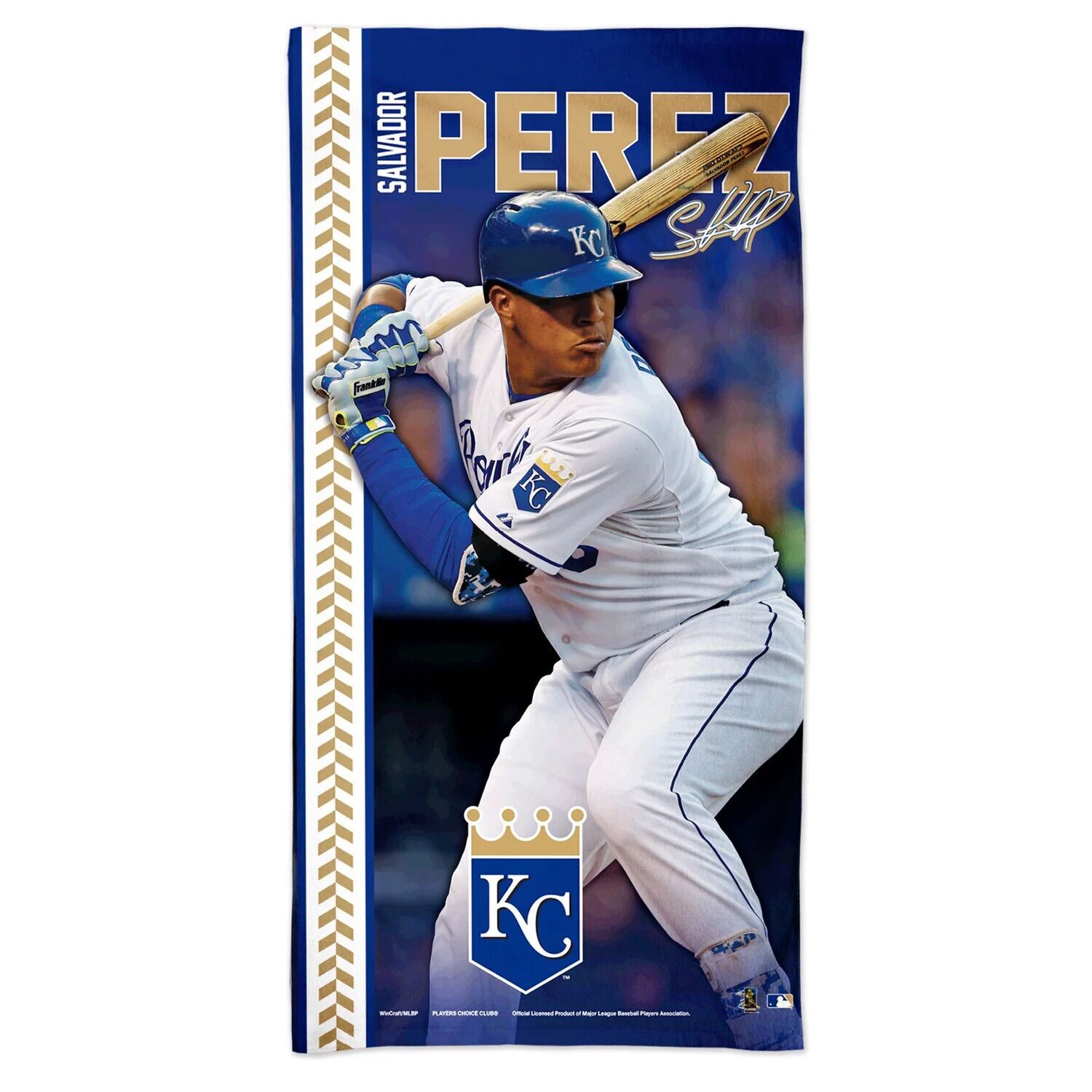 

WinCraft Salvador Perez Kansas City Royals Пляжное полотенце Spectra Player 30 x 60 дюймов