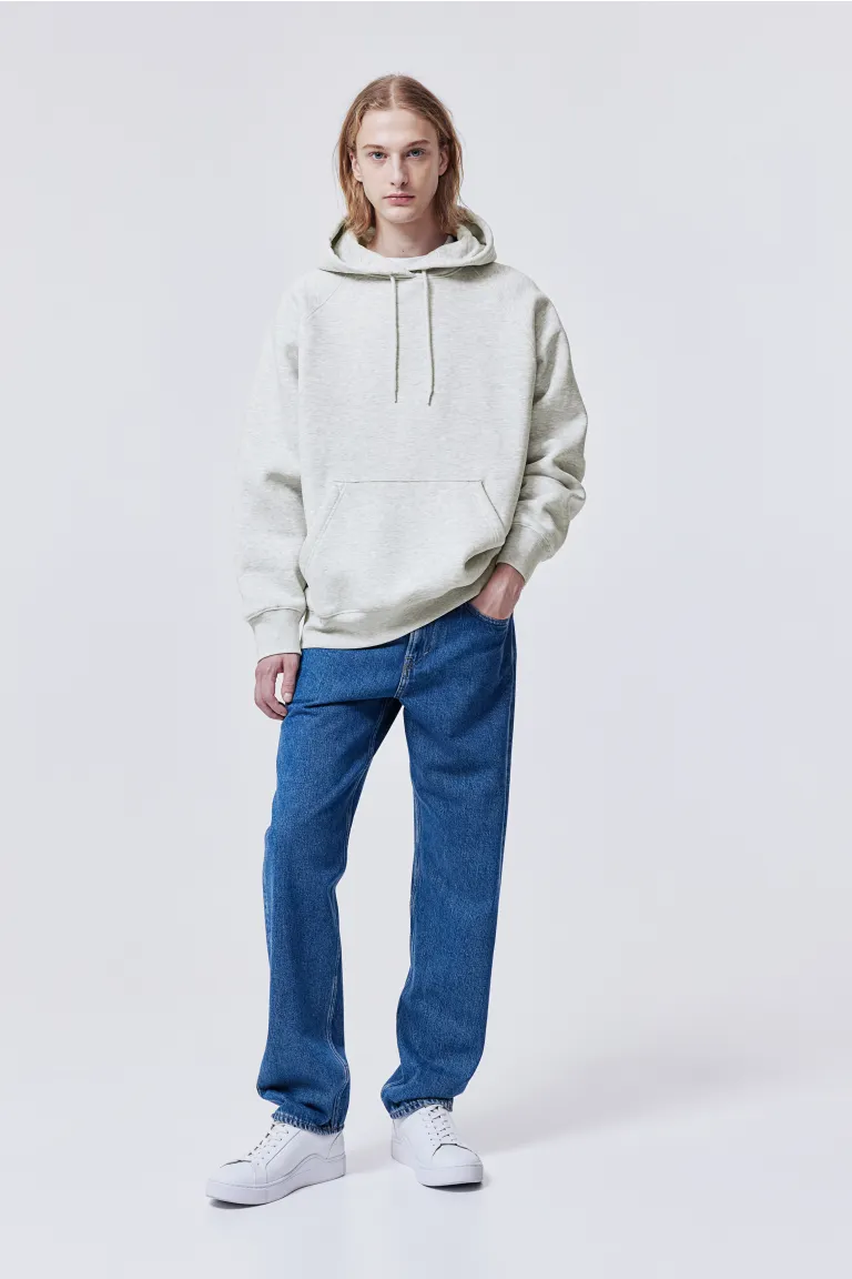 

Толстовка оверсайз с капюшоном H&M, серый
