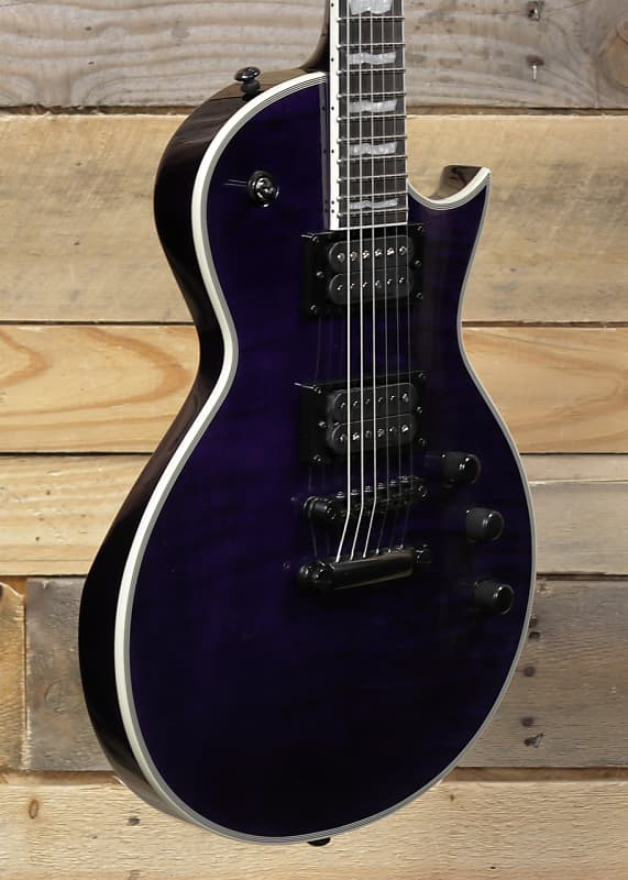 электрогитара esp ltd eclipse ec 256fm electric guitar flame maple top see thru purple burst 2023 Электрогитара ESP LTD EC-1000 Electric Guitar See Thru Purple