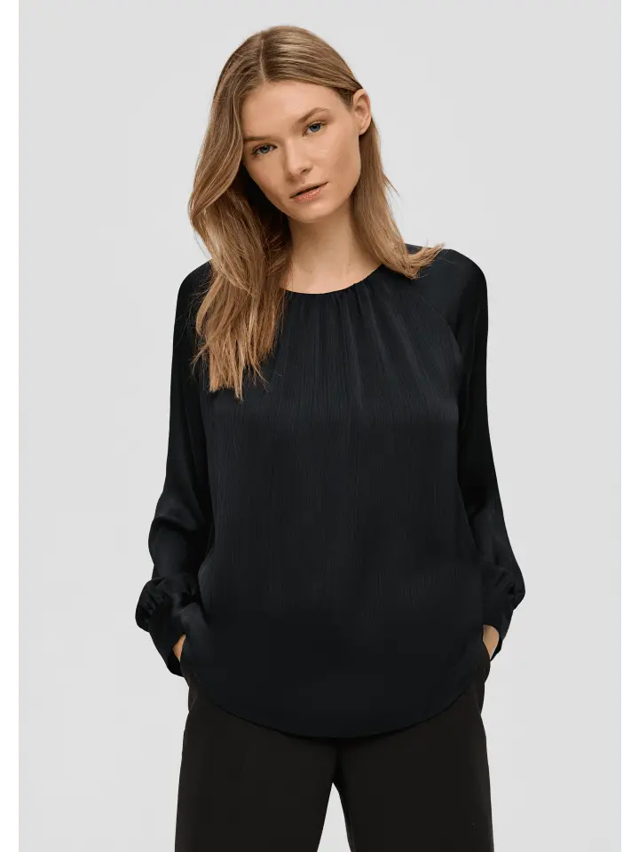 

Блуза sOliver BLACK LABEL langarm, черный
