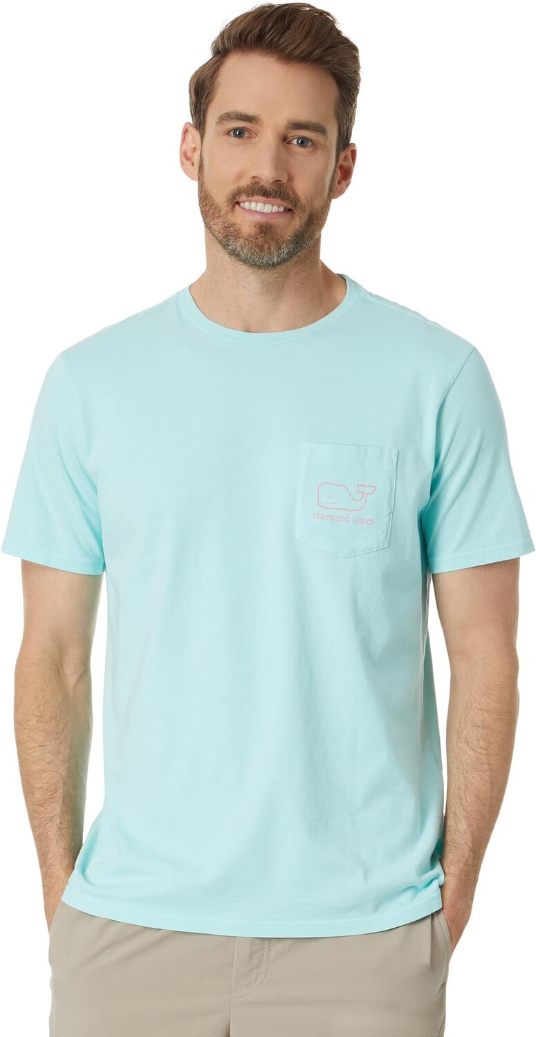

Футболка с карманом «Кит» Garment Dye Vineyard Vines, цвет Island Paradise