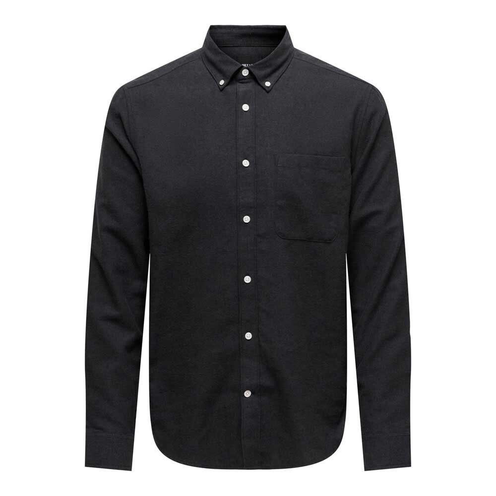 

Рубашка с длинным рукавом Only & Sons Gudmund Slim, черный