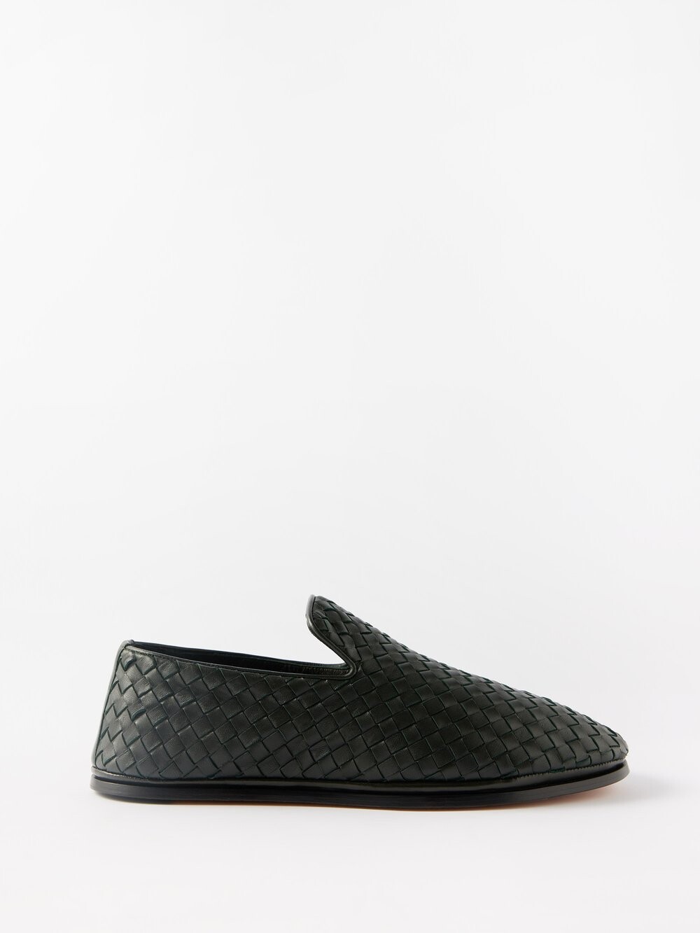 

Кожаные лоферы intrecciato Bottega Veneta, зеленый