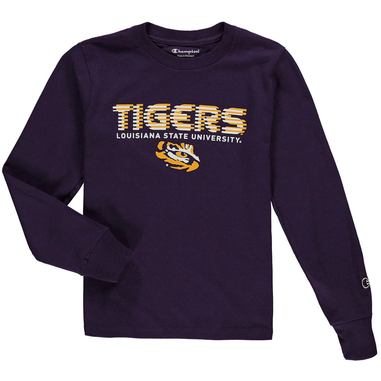 

Фиолетовая футболка с длинными рукавами из джерси Youth Champion LSU Tigers Champion