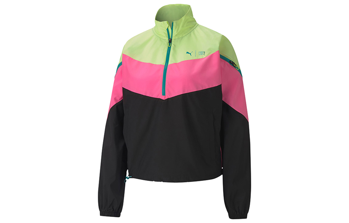 

Женская толстовка Puma, цвет Black and yellow pink color blocking