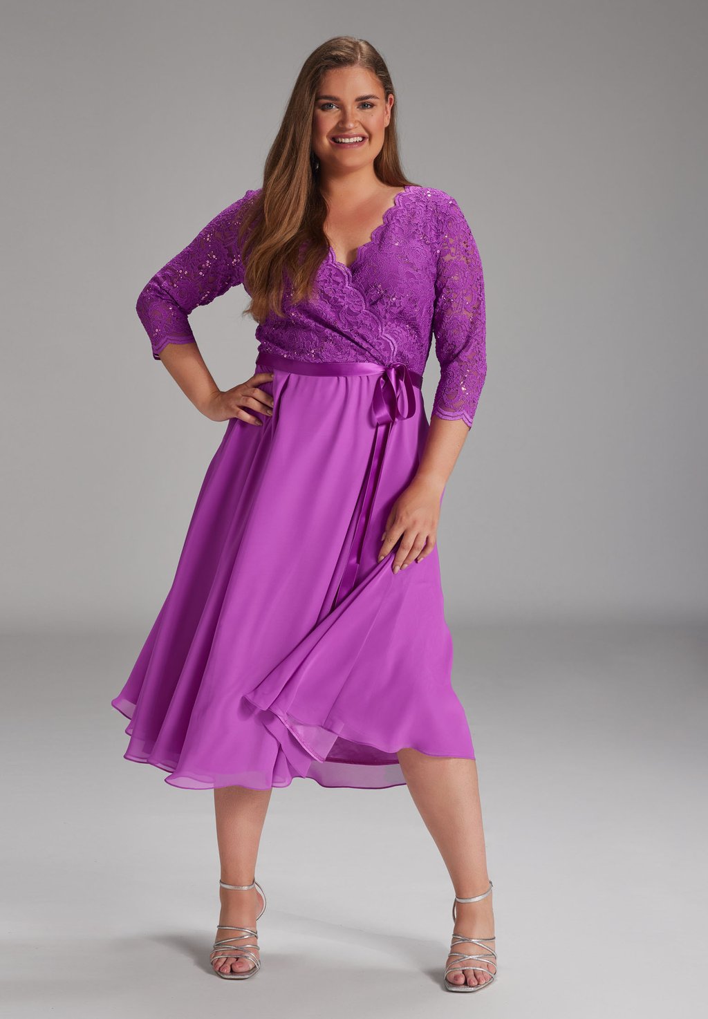 цена Коктейльное/праздничное платье Swing Curve, цвет purple