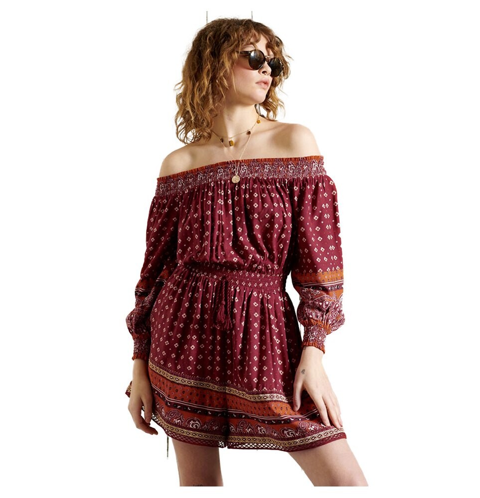 

Комбинезон Superdry Ameera Off Shoulder, красный